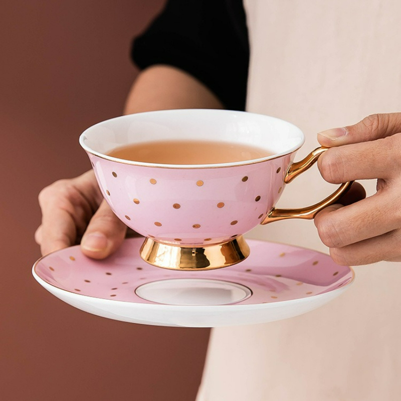 Coffee Tea Pictures - Tazas de Café de Cerámica Rosa