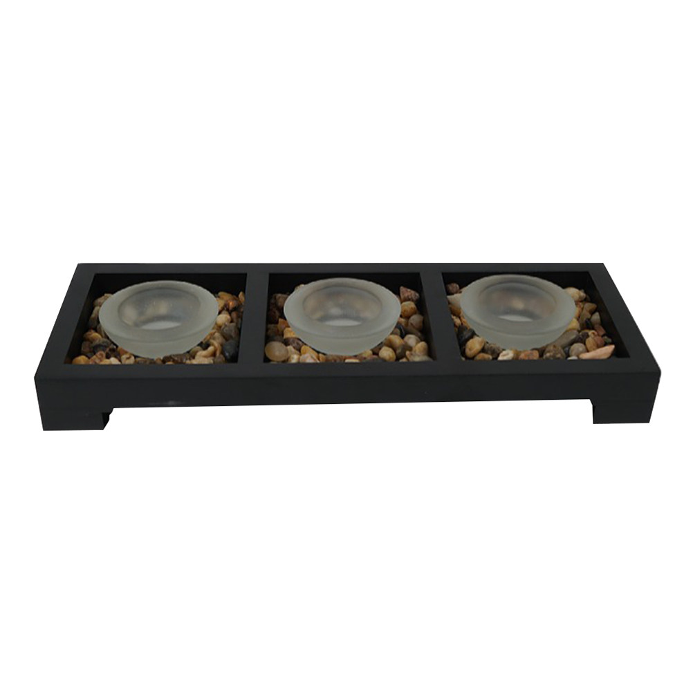 Coffee Tea Holder - 1 Juego de portavelas de cristal