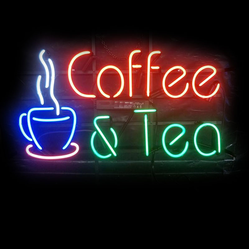 Coffee Tea Icon - Letrero de neón para café, té,