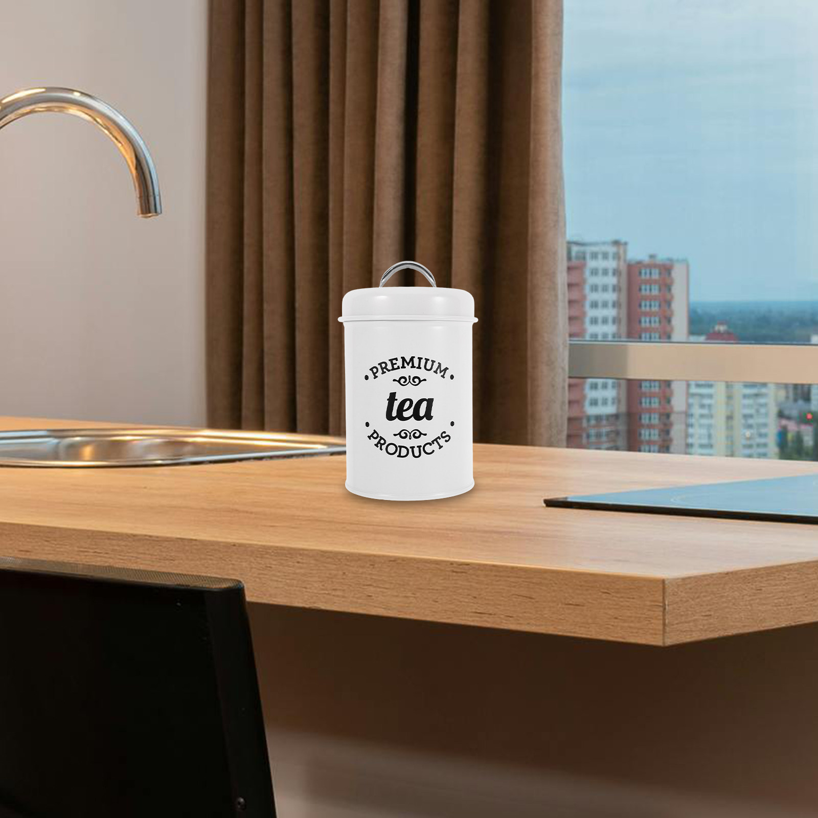 Coffee Tea Sugar Canisters - Juego de Recipientes Metálicos Herméticos para