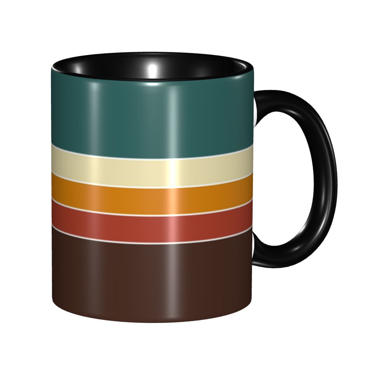 Coffee Tea Icon - Icónicas Tazas de Cerámica con Rayas