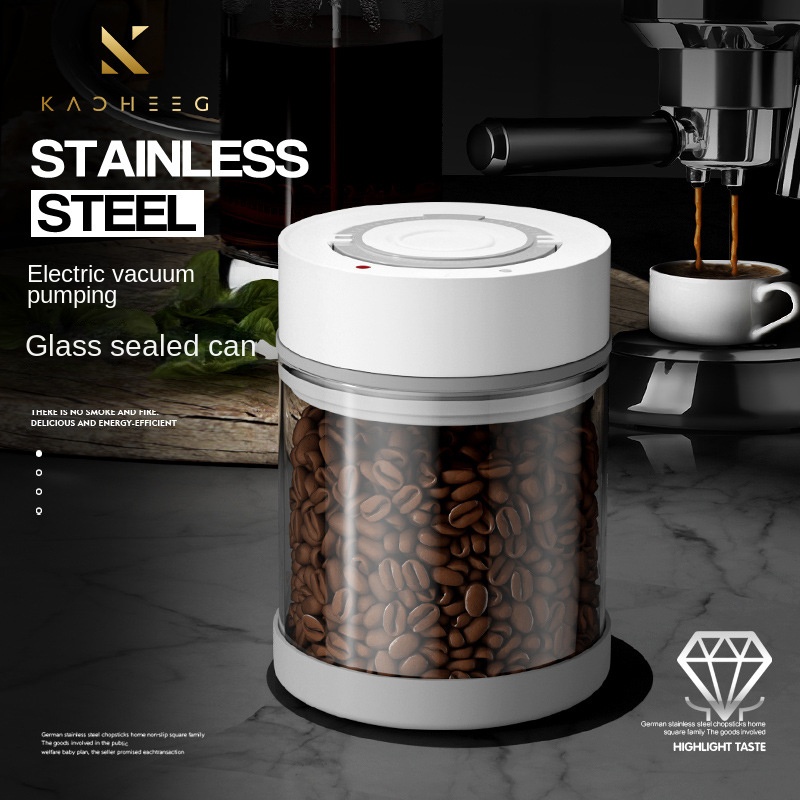 Coffee Tea Sugar Canisters - Tarro eléctrico de almacenamiento de vidrio