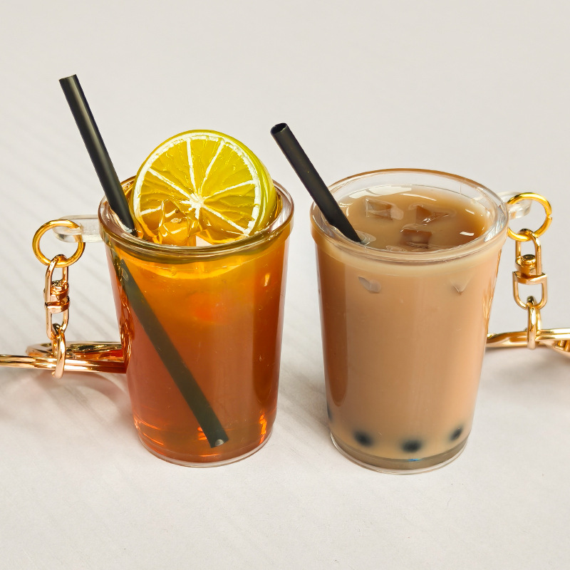 Coffee Tea Hong Kong - Llavero de juguete de imitación de