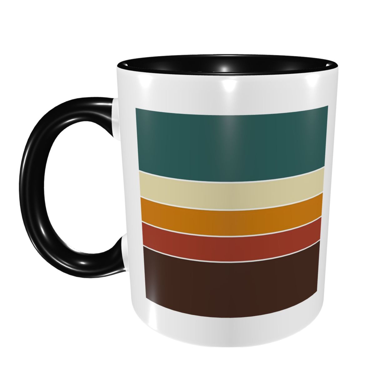 Taza de Cerámica con Rayas Ret - Coffee Tea Icon reseña y precio