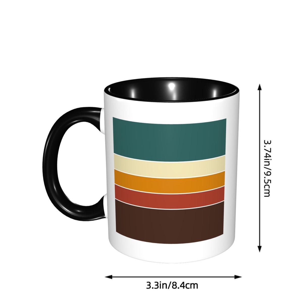 Taza de Cerámica con Rayas Ret - Coffee Tea Icon reseña y precio