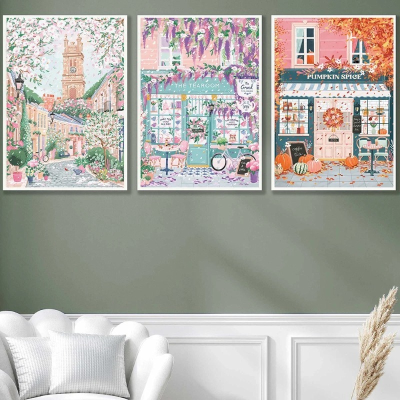 Póster de viaje de París, Lond - Coffee Tea Pictures reseña y precio