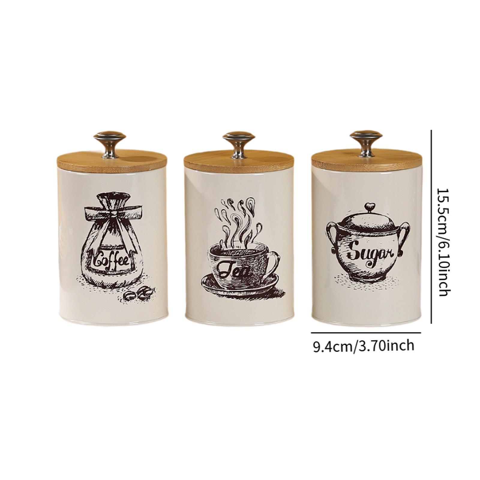 Juego de Recipientes para Café - Coffee Tea Sugar Canisters reseña y precio