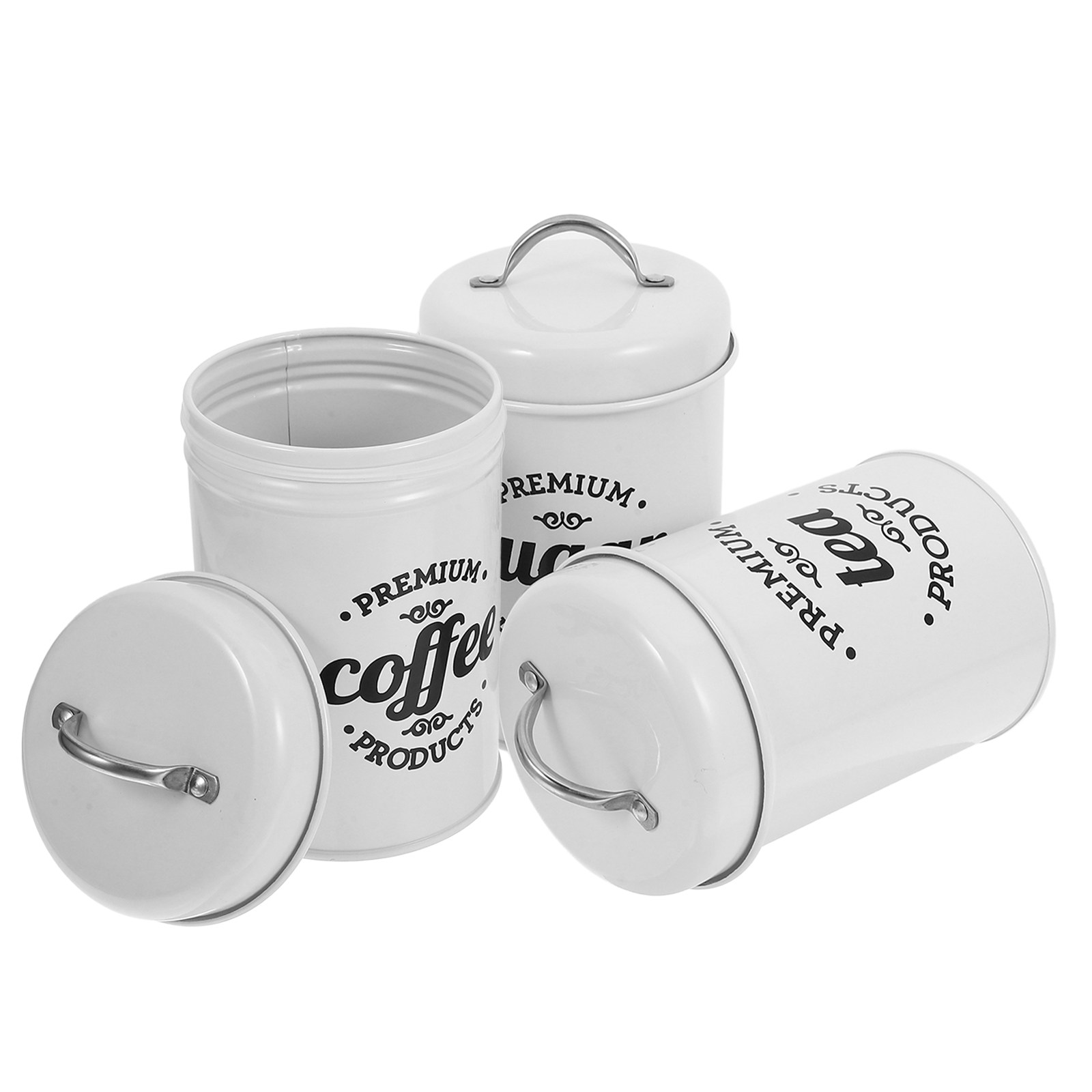 Juego de Recipientes Metálicos - Coffee Tea Sugar Canisters reseña y precio