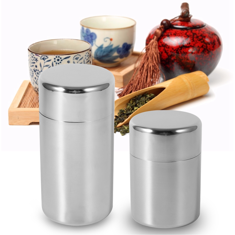 Latas de hojas de té de acero  - Coffee Tea Sugar Canisters reseña y precio