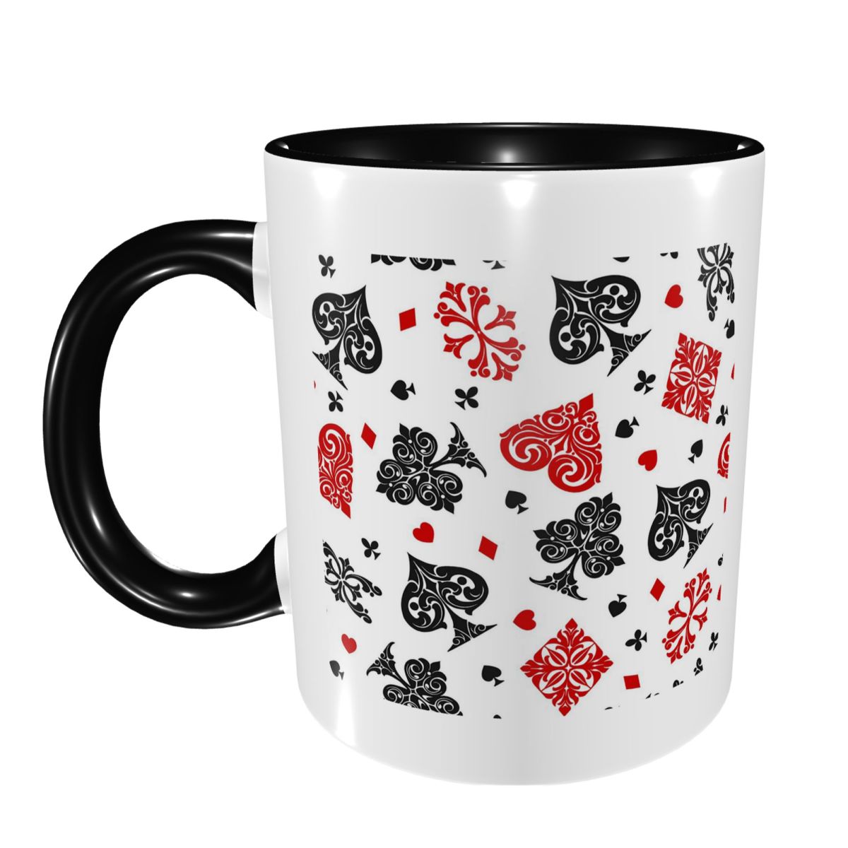 Taza con iconos de cartas de j - Coffee Tea Icon reseña y precio