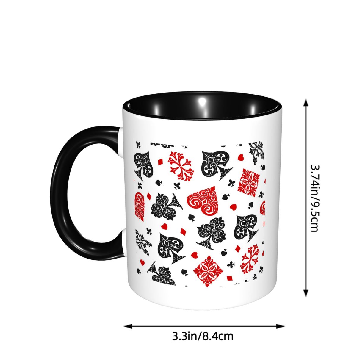 Taza con iconos de cartas de j - Coffee Tea Icon reseña y precio
