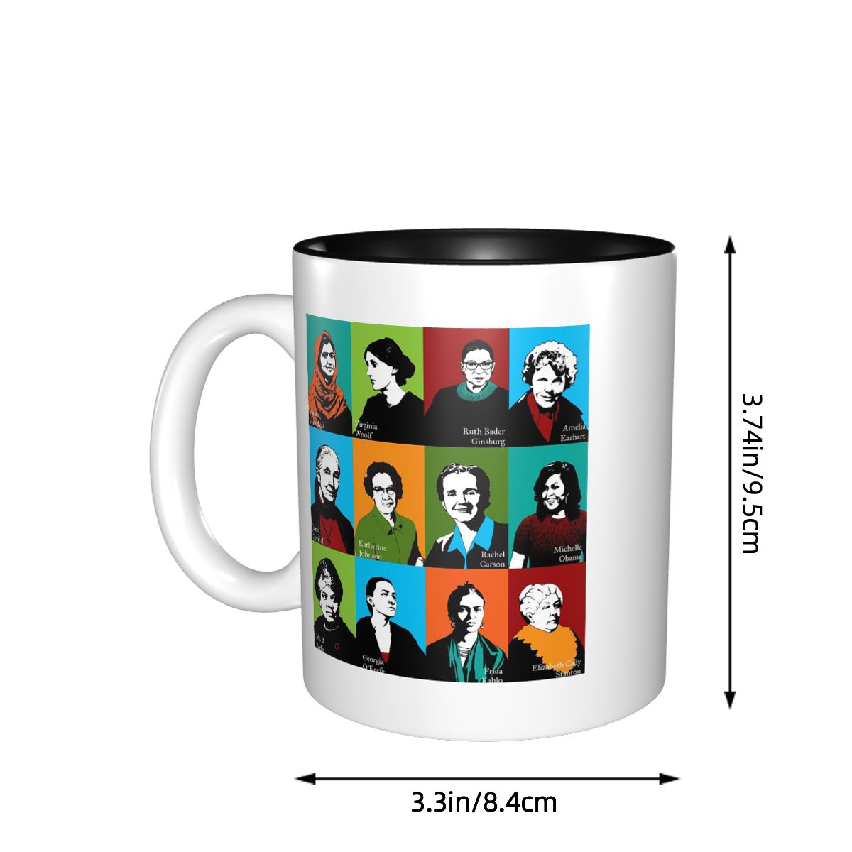 Taza con iconos feministas, ta - Coffee Tea Icon reseña y precio