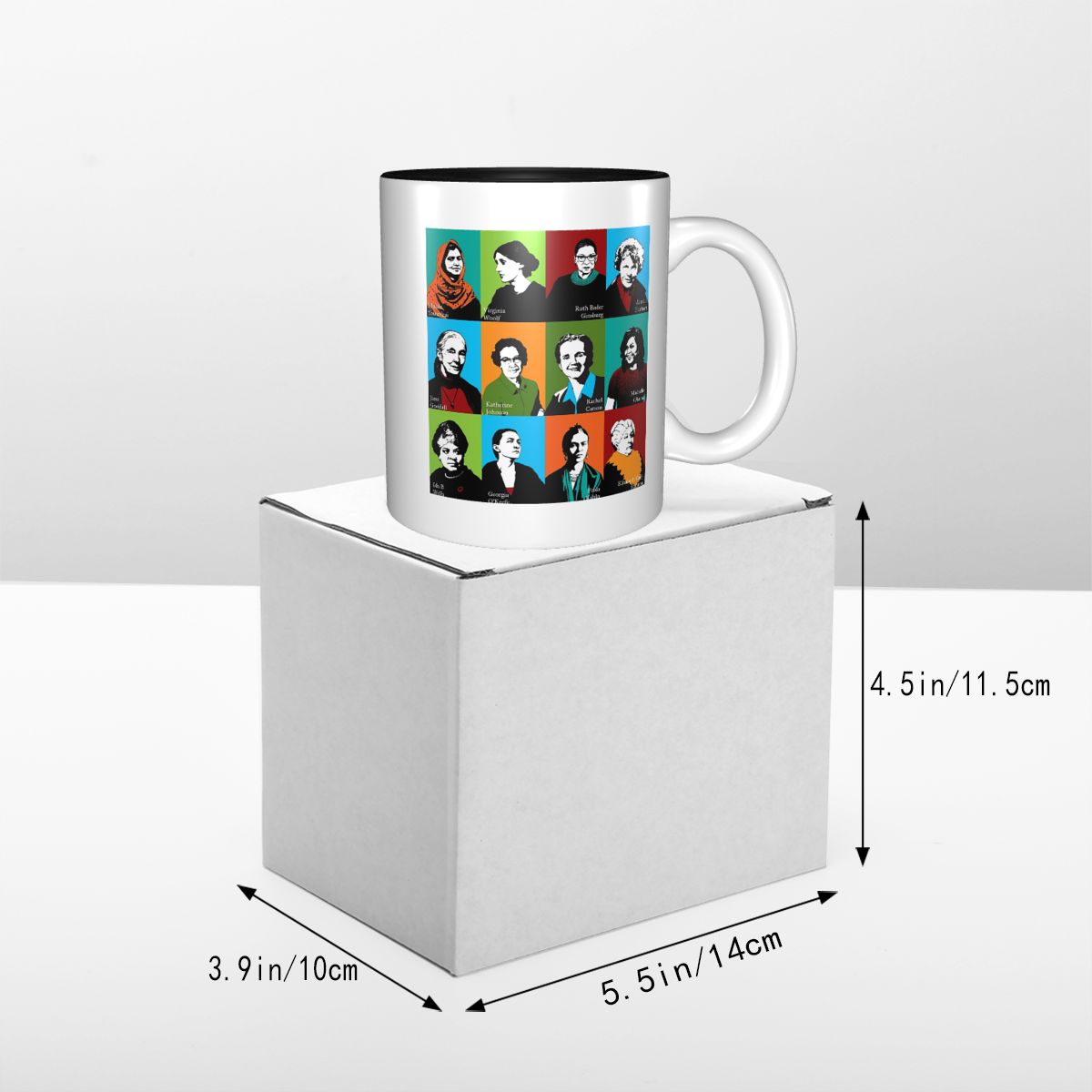 Taza con iconos feministas, ta - Coffee Tea Icon reseña y precio
