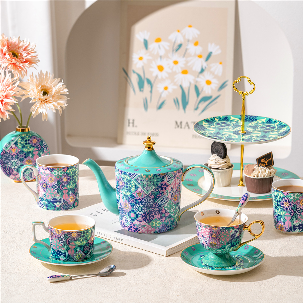 Juego de café y taza de porcel - Coffee Tea Gardens reseña y precio