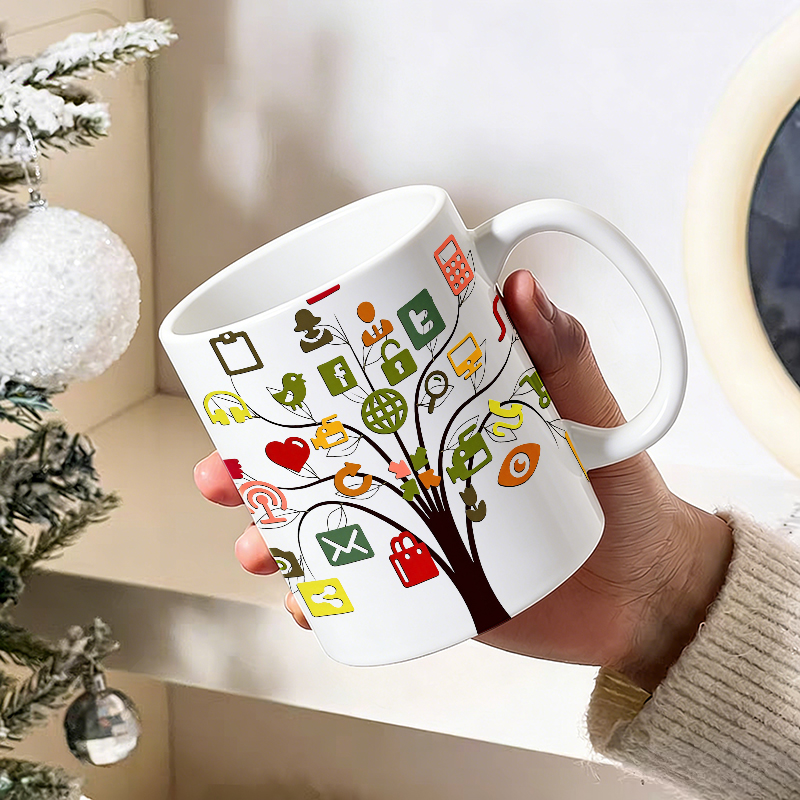 Taza de Cerámica con Diseño de - Coffee Tea Icon reseña y precio